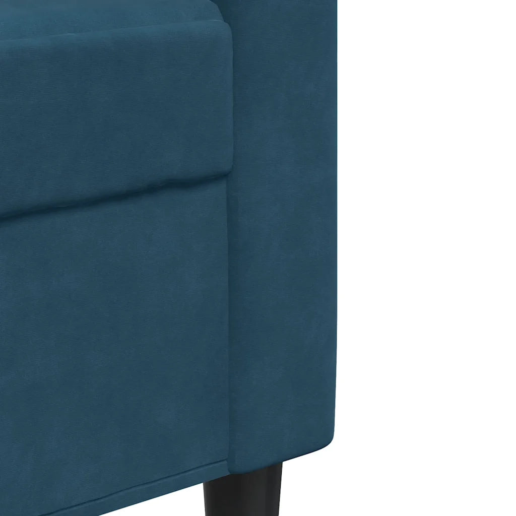 Divano a 3 Posti Blu 180 cm in Velluto 4007643
