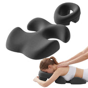 Cuscino per posizione prona 2 pezzi con supporto viso e torace in schiuma memory grigio scuro per massaggi e riposo