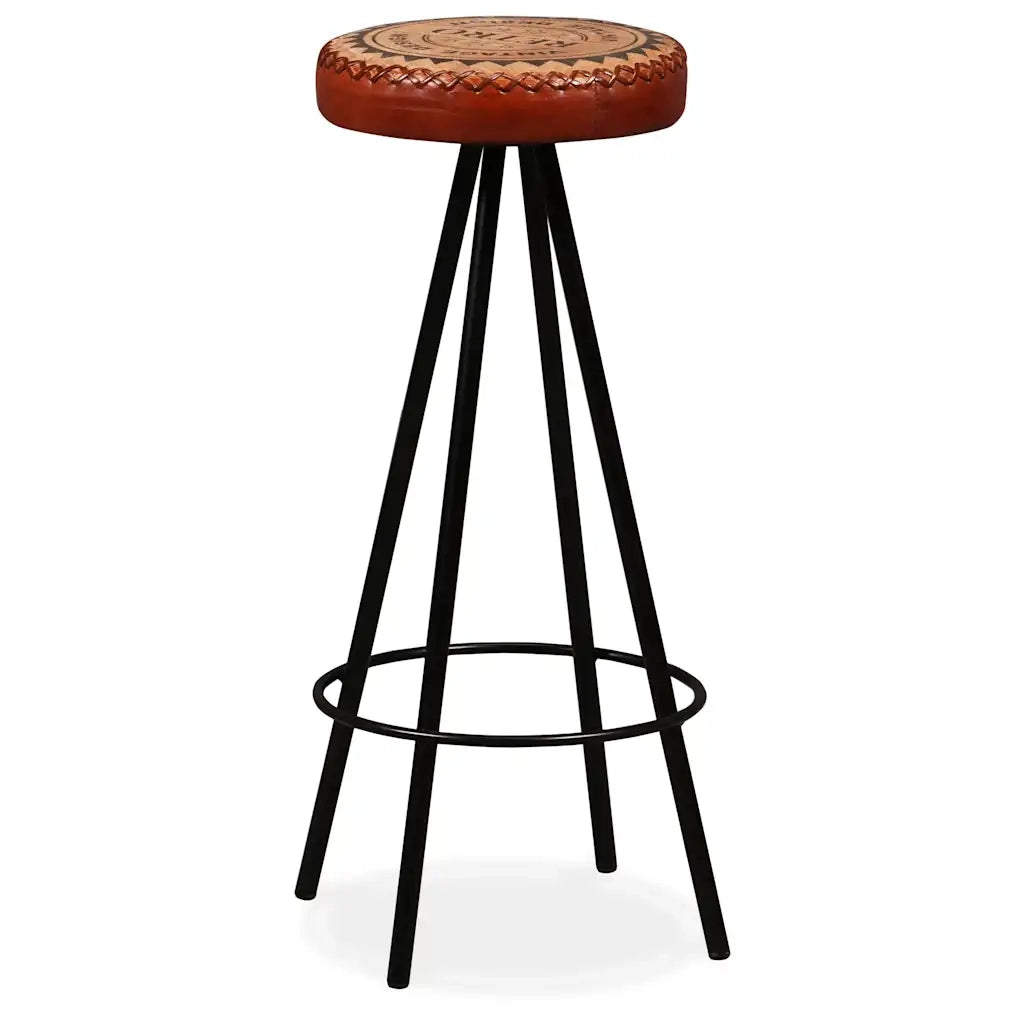 Sgabelli da Bar 2 pz in Vera Pelle 245447