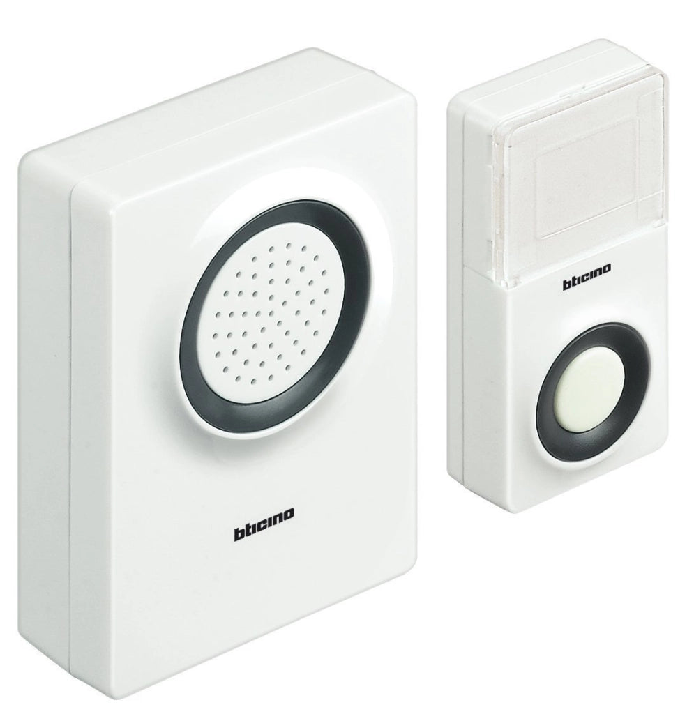 Bticino 393004N Campanello Portatile a Batteria, Bianco