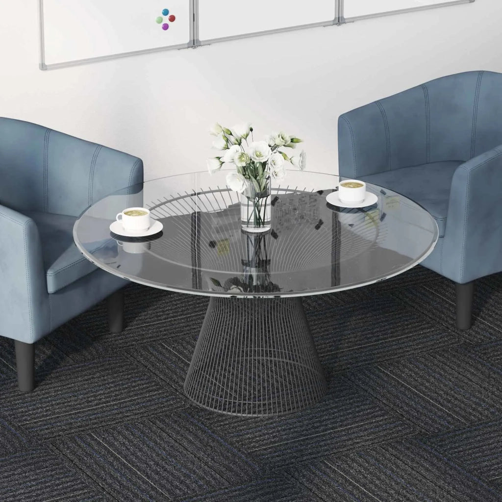 Piastrella per Tappeto Grigio Medio con Strisce 50 x 50 cm CFW2485840