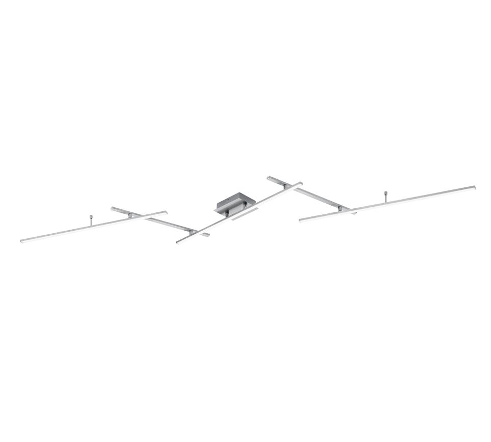 Plafoniera LED RGB con bacchette orientabili, metallo, L 245 cm, Arvin