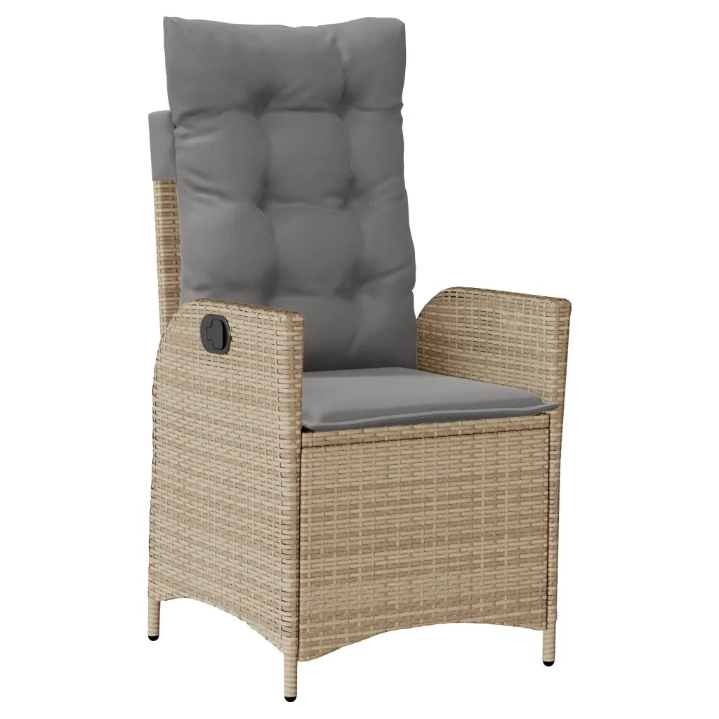 Set da Pranzo da Giardino 5 pz con Cuscini Beige in Polyrattan 3277485