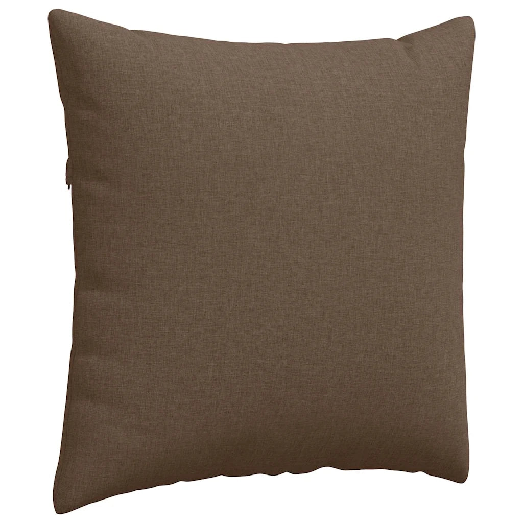 Cuscini da Divano 2 pz | Cuscini per sedie Marrone 80 x 80 cm Tessuto