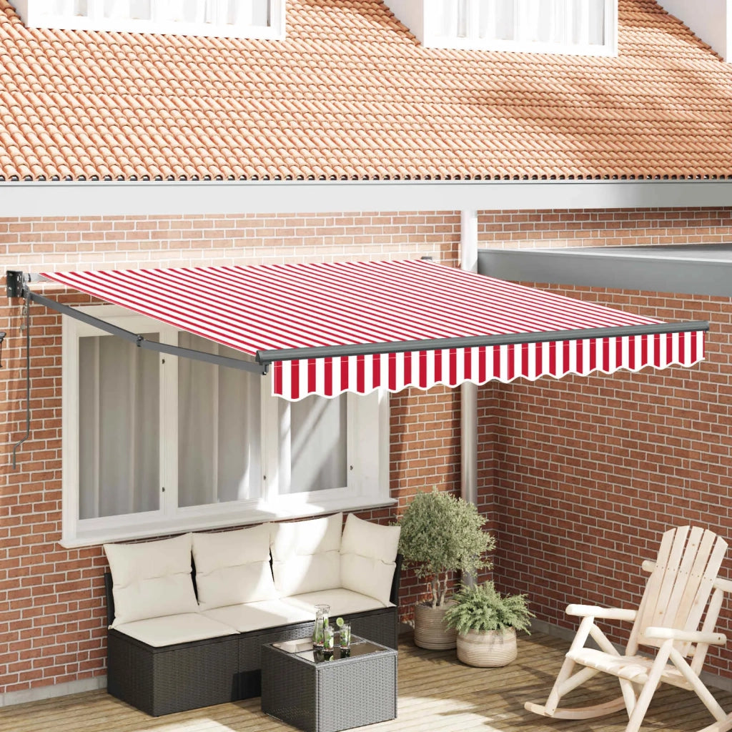 Tenda retrattile Rosso e Bianco 300 x 250 cm 3329990