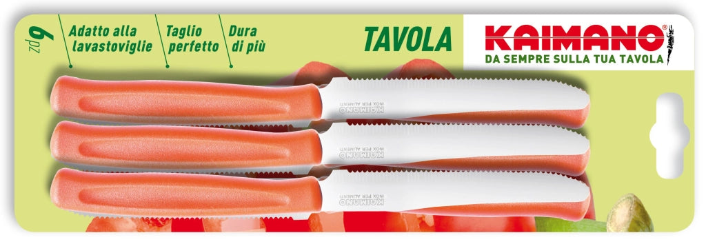 Kaimano SET COLTELLI DA TAVOLA DINAMIK 6 PEZZI col. Nero