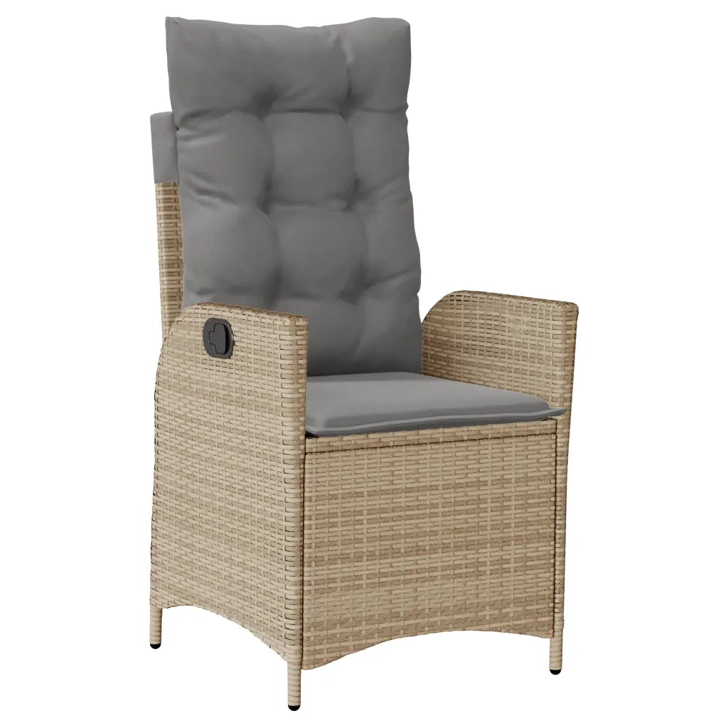 Set Pranzo da Giardino 7 pz con Cuscini Beige Misto Polyrattan 3213127
