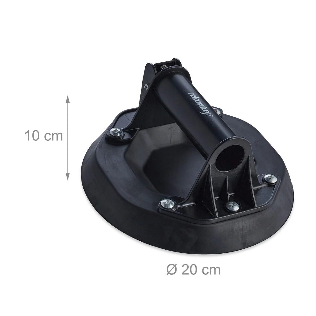 Ventosa di sollevamento per oggetti pesanti 10 x 21 cm forte aderenza per vetro e piastrelle in plastica nera 13_0012504