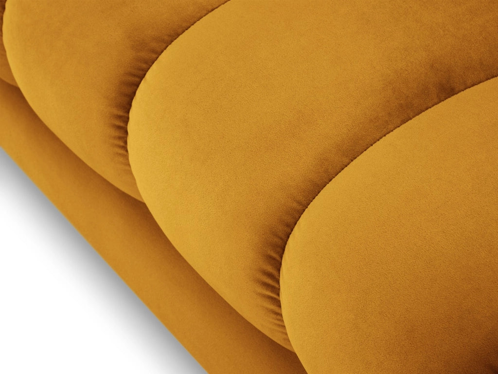 Cosmopolitan Design - Chaise longue sinistra "Bali" in velluto giallo 