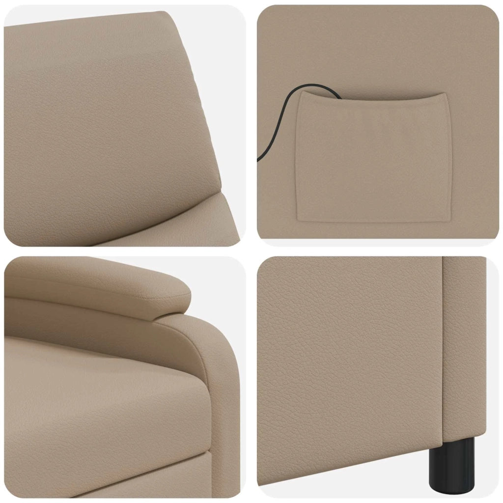 Divano Sedia-Poltrona Massaggiante Cappuccino Similpelle 702829