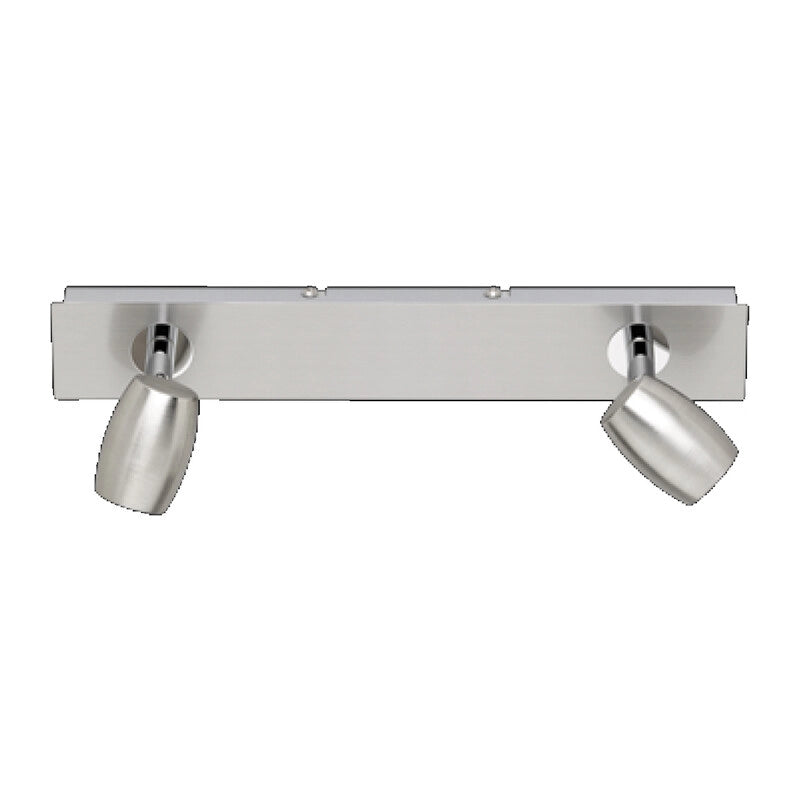 BARRA 2 FARETTI MICHAEL GU10 ACCIAIO SATINATO- 1,0 pz