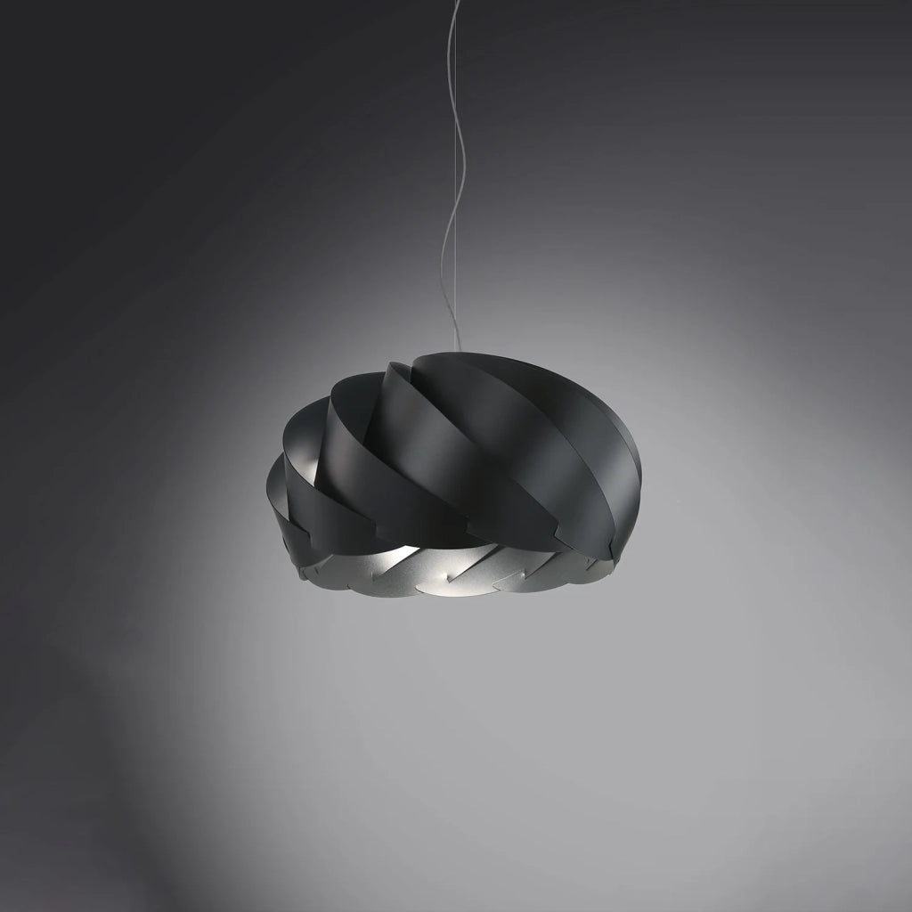 Sospensione Moderna Half Globe Polilux ® Nero E Metallo Cromo 1 Luce E27