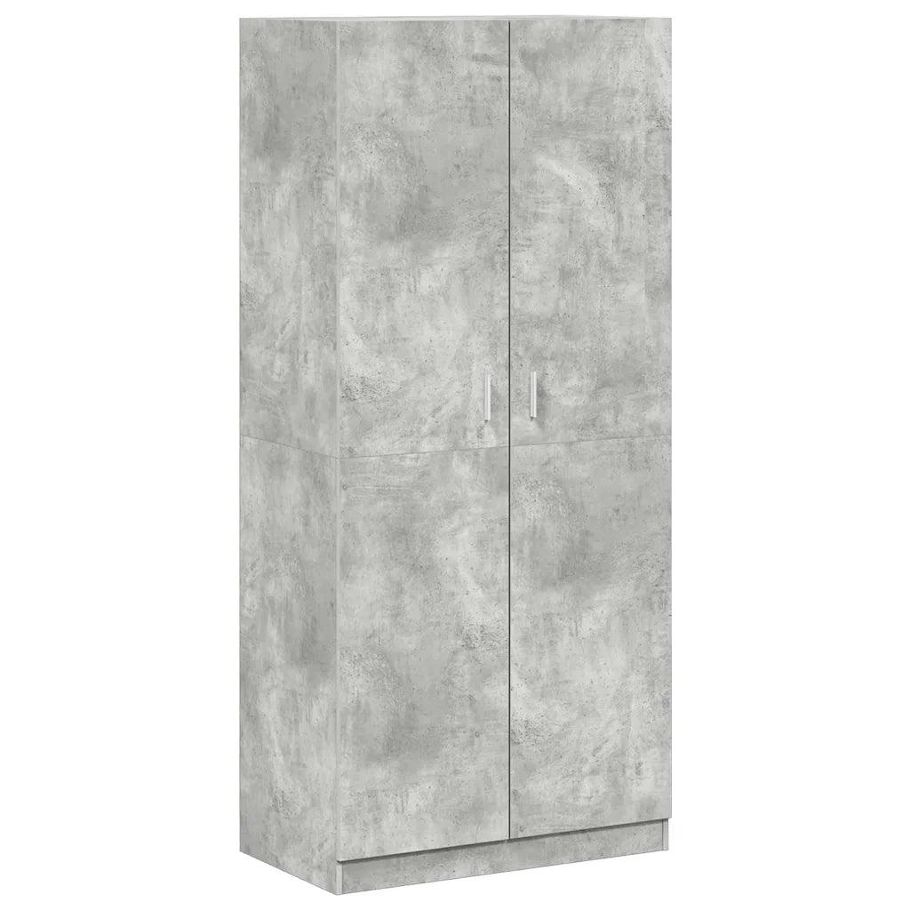 Armadio Grigio Cemento 90x52x200 cm in Legno Multistrato