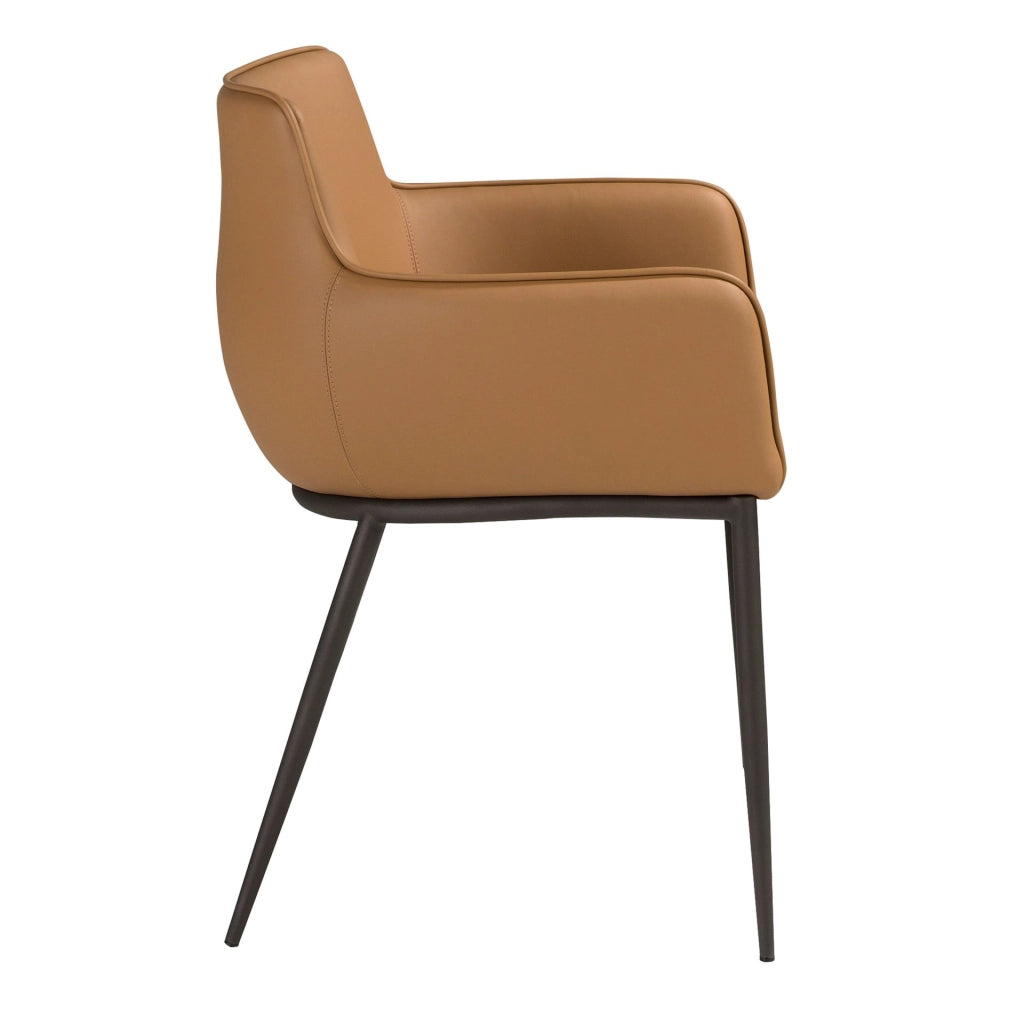 Sedia similipelle marrone