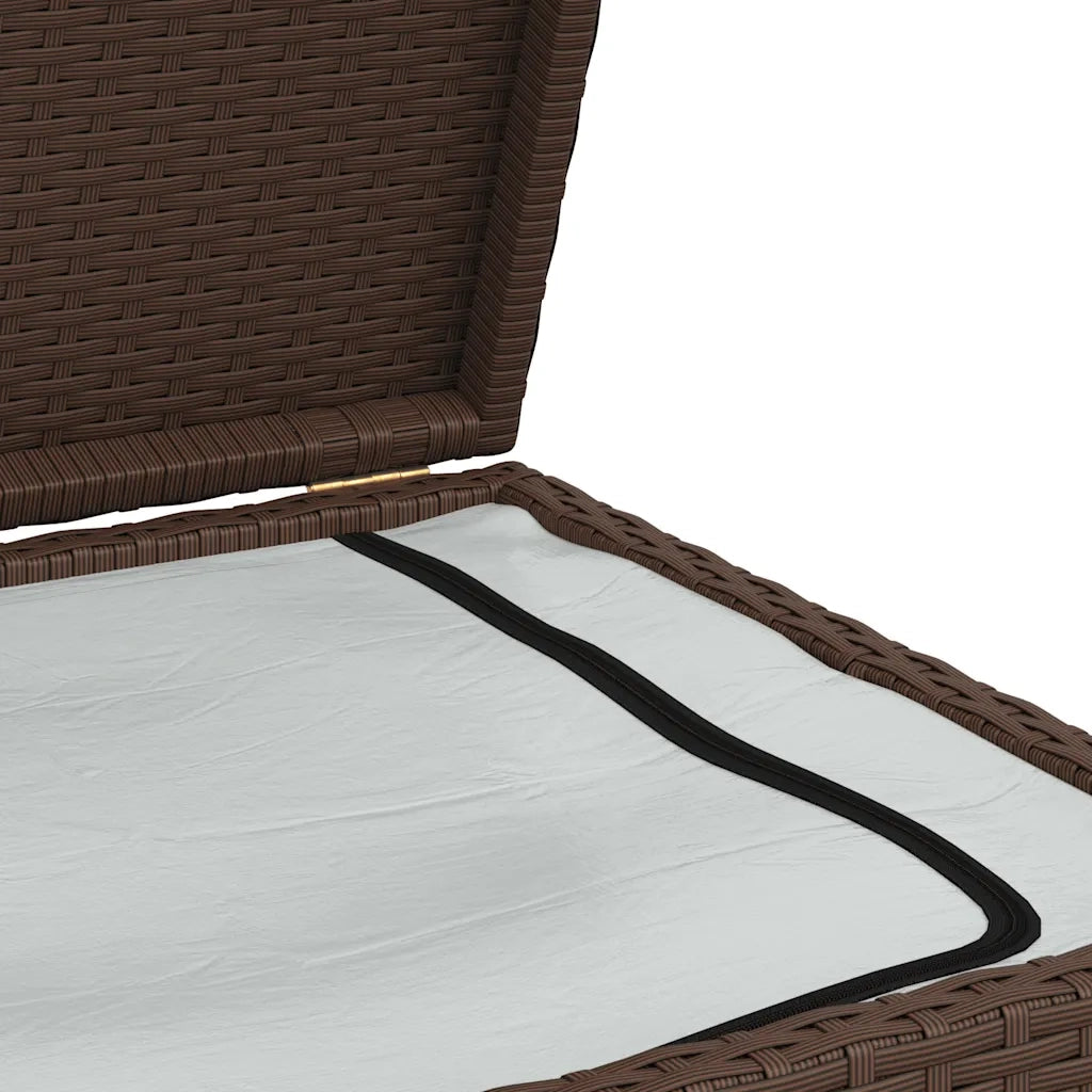 Baule da Giardino Marrone 120x50x60 cm in Polyrattan 42499