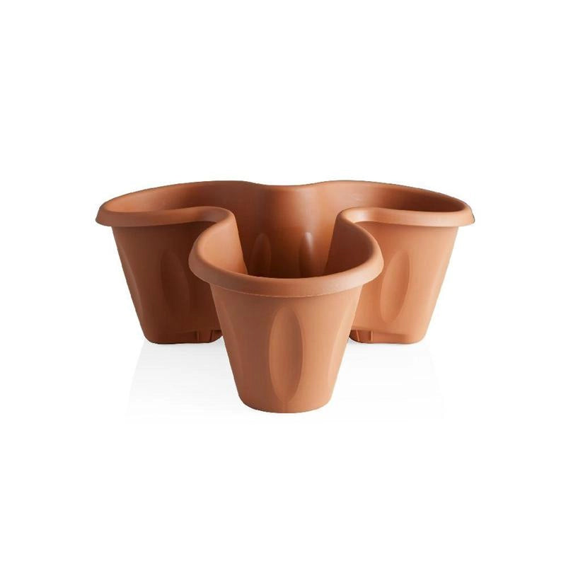 VASO TRIFOGLIO BAMA - PP TERRACOTTA D.CM 40 H.CM 16- 3 pezzi