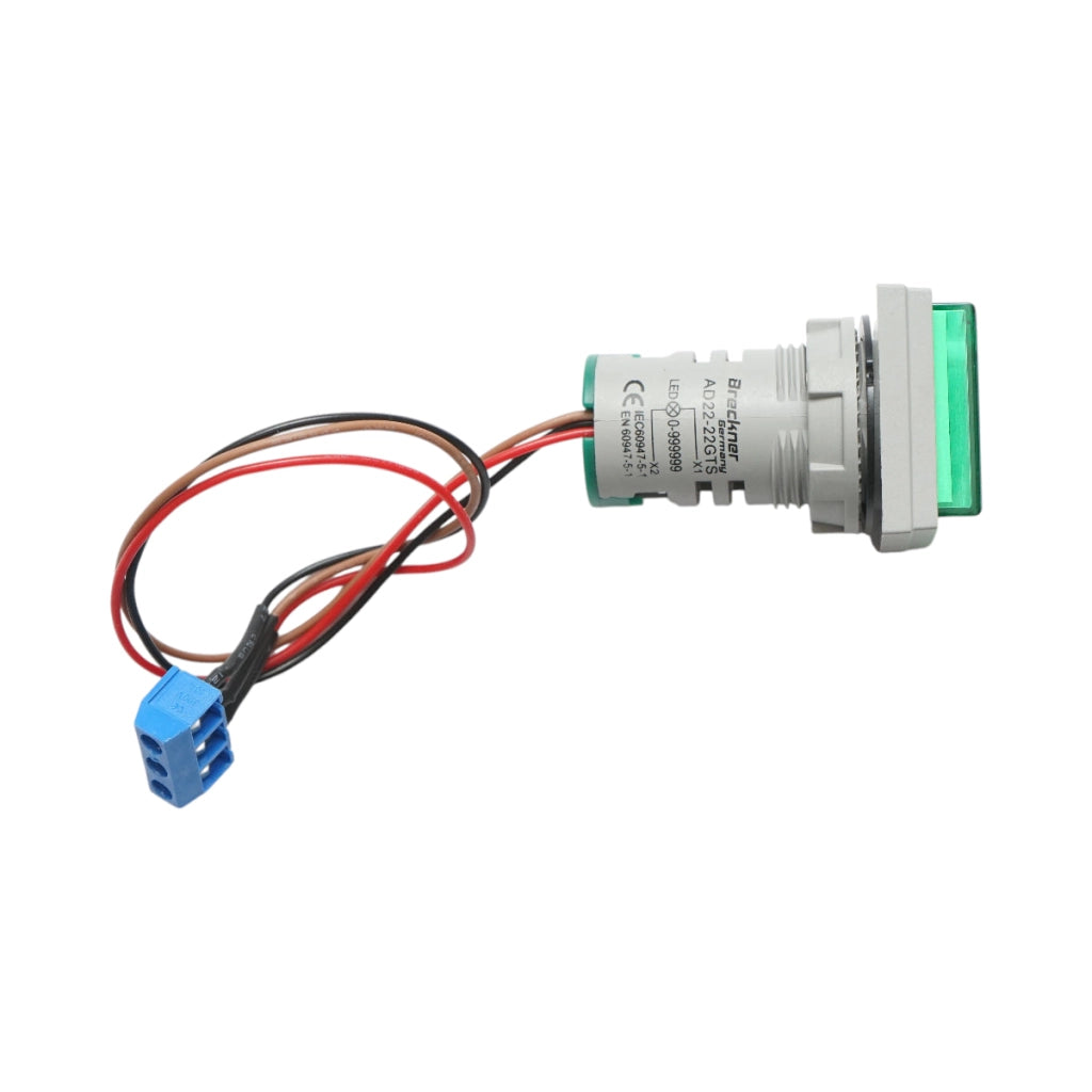 Indicatore digitale contatore LED verde 0-999999, 220V/380V AC Ø 22mm Breckner Germany