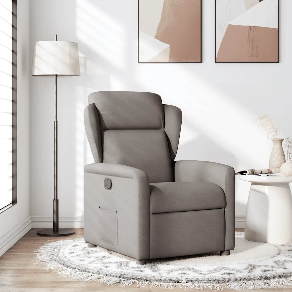 Poltrona Reclinabile in Tessuto Tortora 4015583