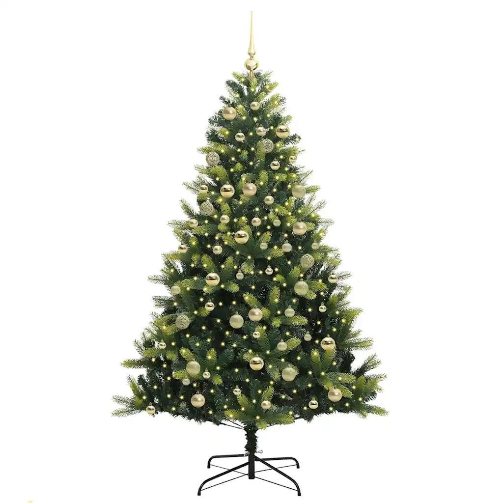 Albero di Natale Artificiale a Cerniera con 300 LED 180 cm