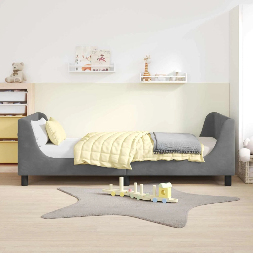 Struttura letto bambini con testata Grigio Scuro 90 x 190 cm 42010878