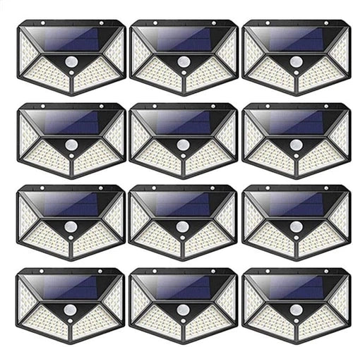 12 pezzi faretti a LED con pannello solare per esterno giardino garage CASA