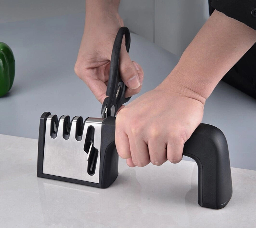 AFFILA COLTELLI MANUALE AFFILATORE 4 IN 1 4 LAME AFFILACOLTELLi FORBICI 13004