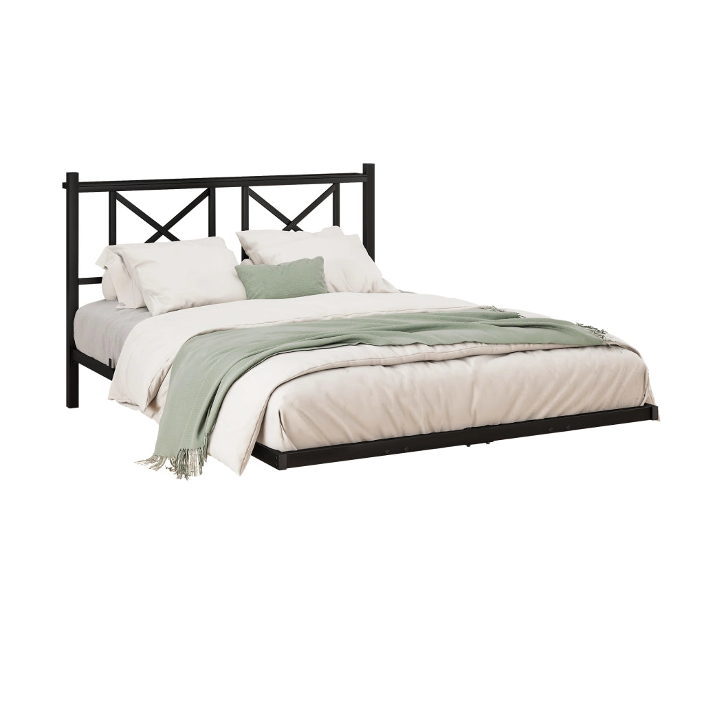 letto a baldacchino metallo nero 120 x 200 cm