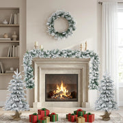 Albero di Natale Mini 90 cm PVC e PE Verde e Bianco 3468442