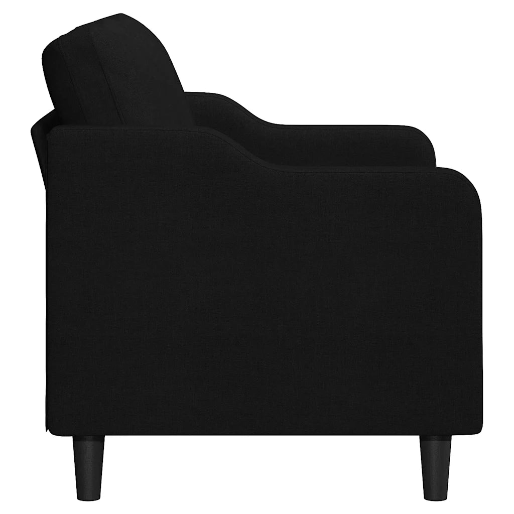 Divano a 2 Posti Nero 120 cm in Tessuto 359355