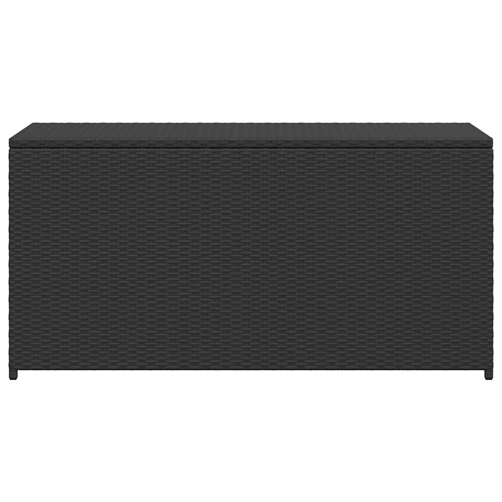 Baule da Giardino Nero 120x50x60 cm in Polyrattan 42498