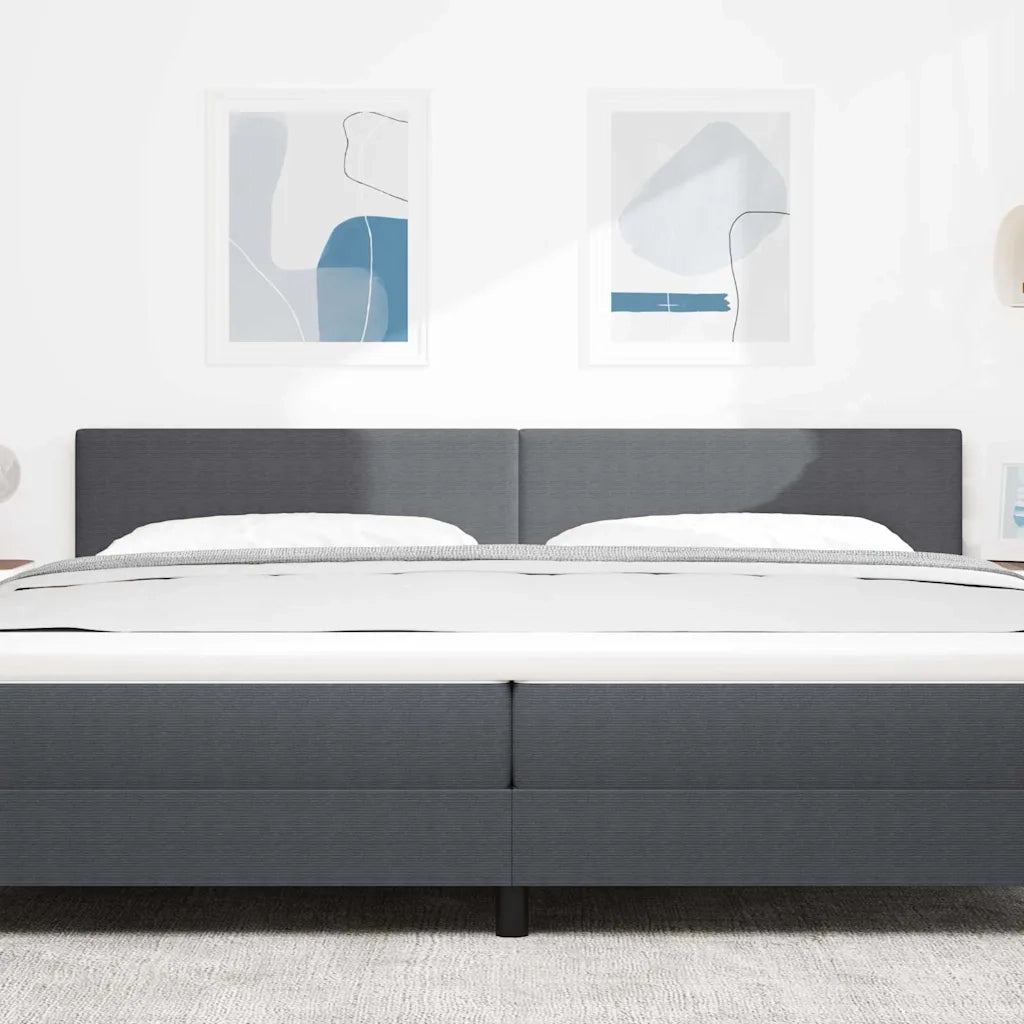 Testiera | Testata Grigio scuro 200 cm Tessuto in Cords