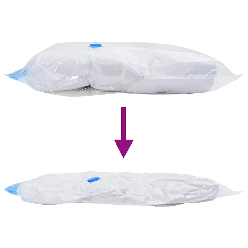 Sacchetti per Stoccaggio 5 pz Trasparente e Blu 70 x 50 cm CFW6474155