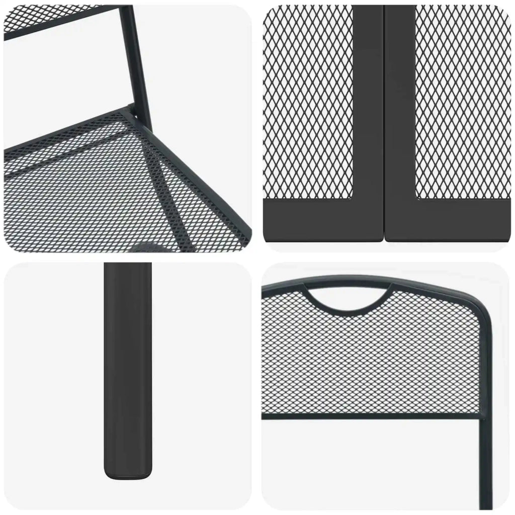 Set di Mobili da Esterno 7 pz Antracite Ferro e Acciaio 3422898