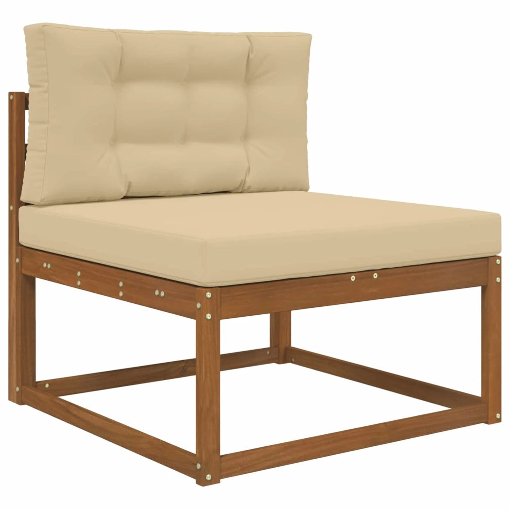 Cuscino per divano da esterno Poliestere Beige 80 x 80 cm 900849
