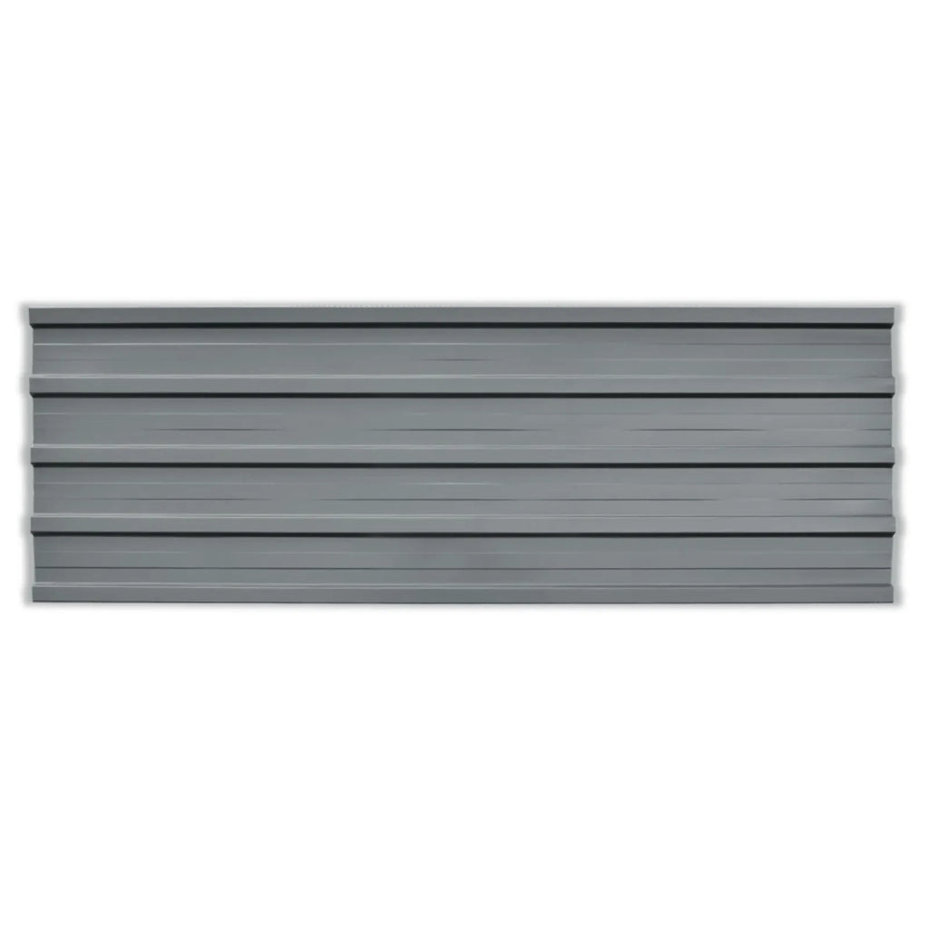 Pannello per tetto 12 pz Grigio 129 x 45 cm Acciaio zincato 42047046
