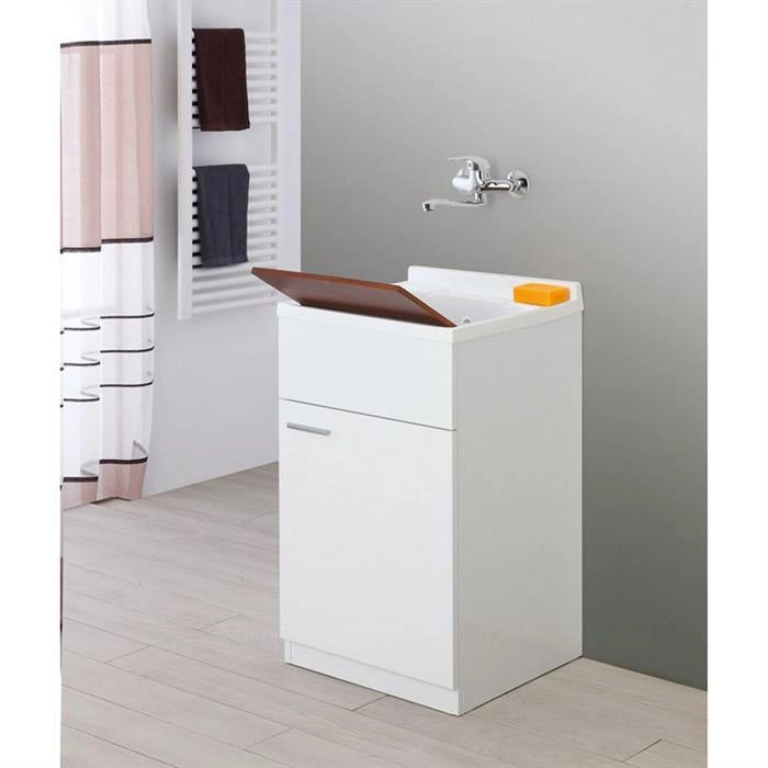 LAVATOIO STELLA 50X50XH82CM BIANCO LUCIDO