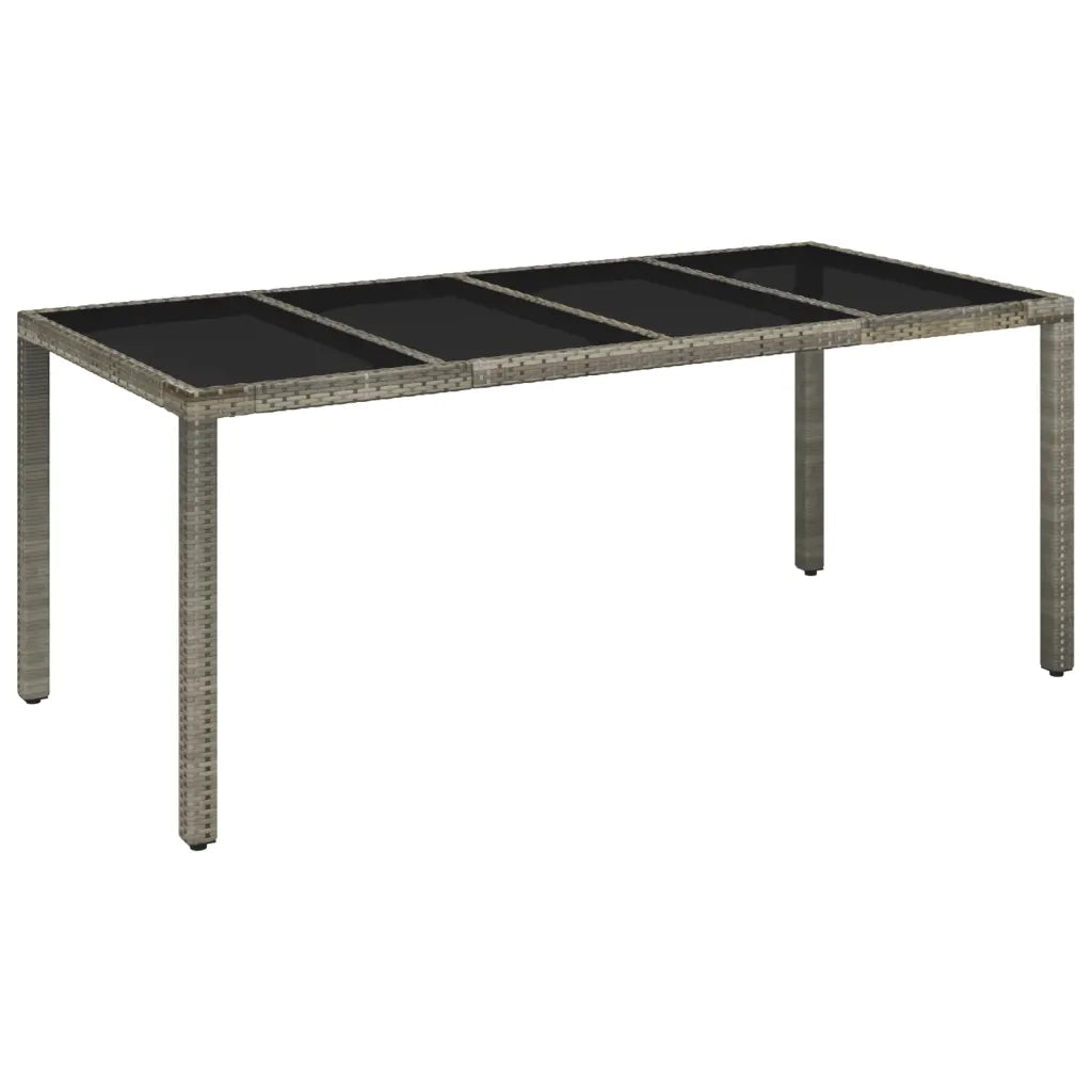 Set da Pranzo da Giardino 9 pz con Cuscini in Polyrattan Grigio 3213331