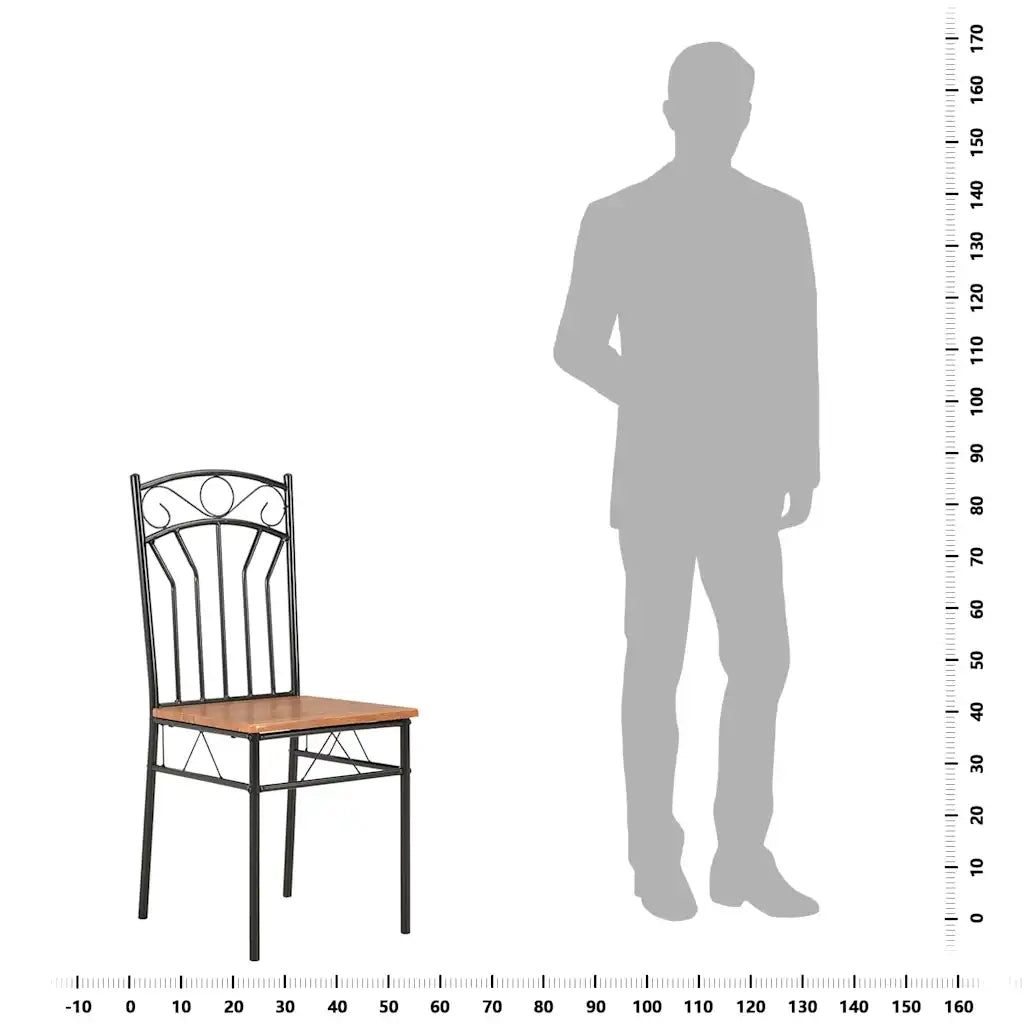 Sedie per Sala da Pranzo 6 pz Marroni in MDF 281397