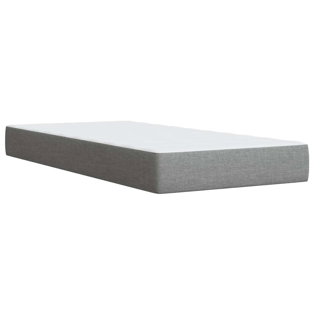 Letto con Box Spring, Materasso e LED Grigio Chiaro Tessuto 3451882