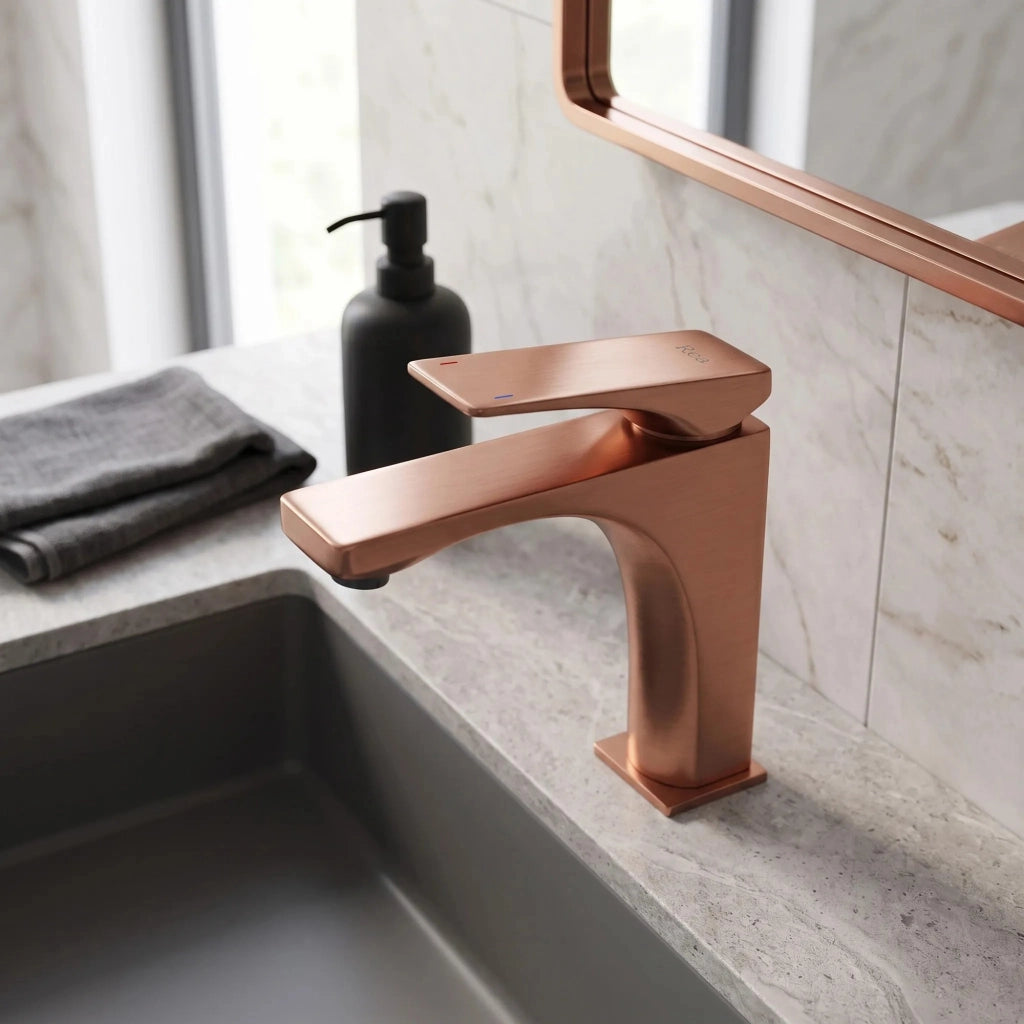 Rubinetto Da Lavabo Premium Rea Joe Brush Copper Low