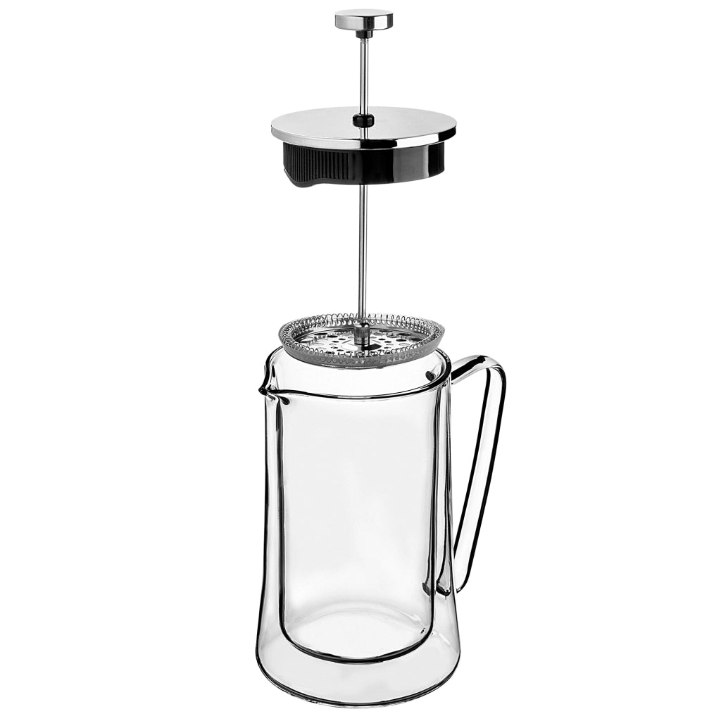 Caraffa per tè e caffè KADAX da 1 litro con pistone e bicchieri termici.