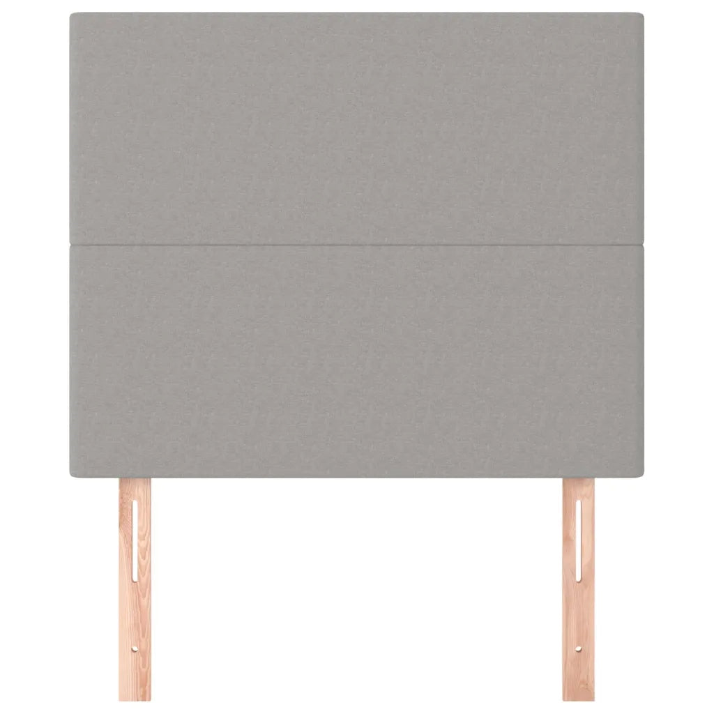 Testiera | Testata Grigio Chiaro 100x5x118/128 cm Tessuto