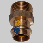 RACCORDO BRONZO DIRITTO MASCHIO A PRESSARE  18 x 3/4     MADE IN ITALY