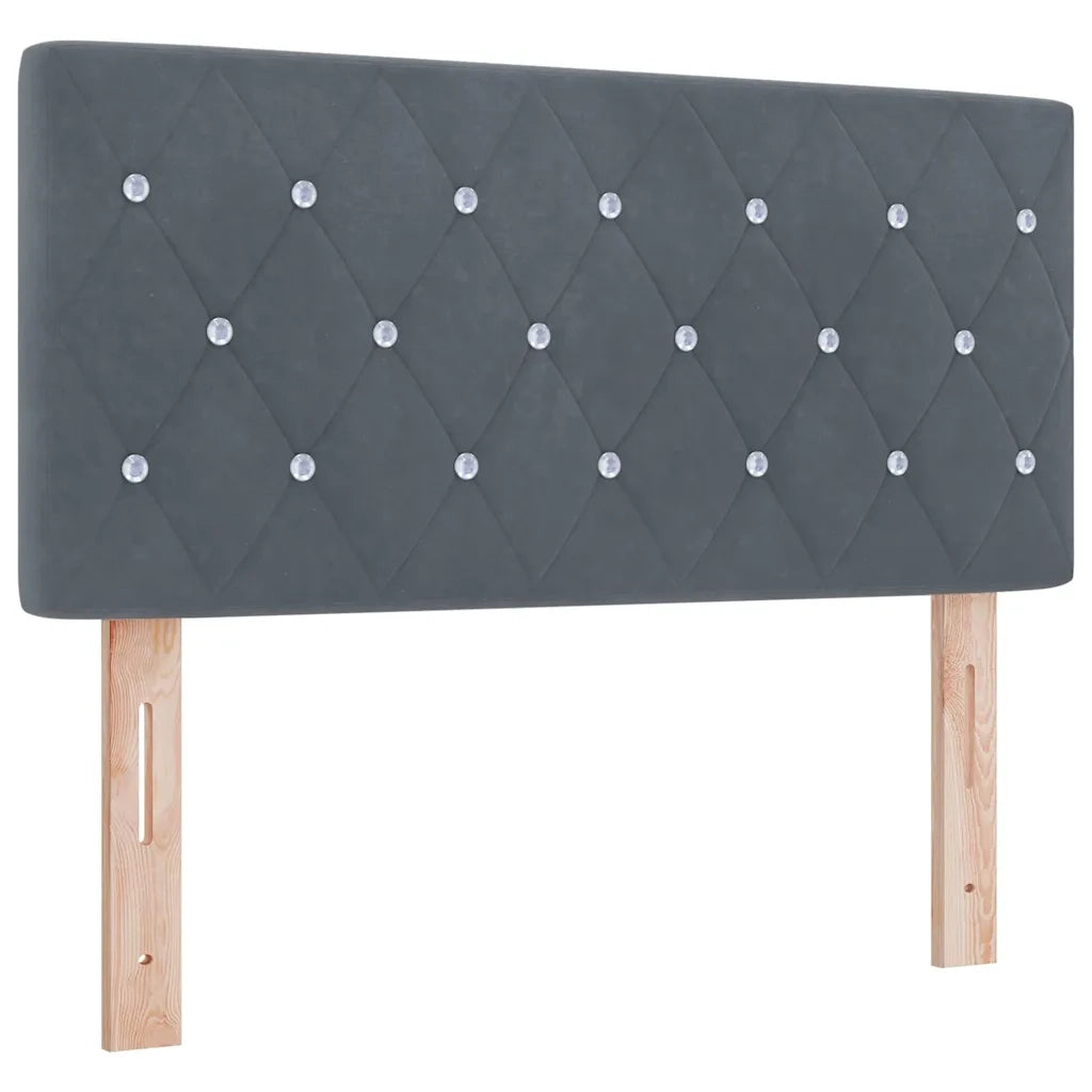 Testiera | Testata Grigio scuro 100 cm Velluto