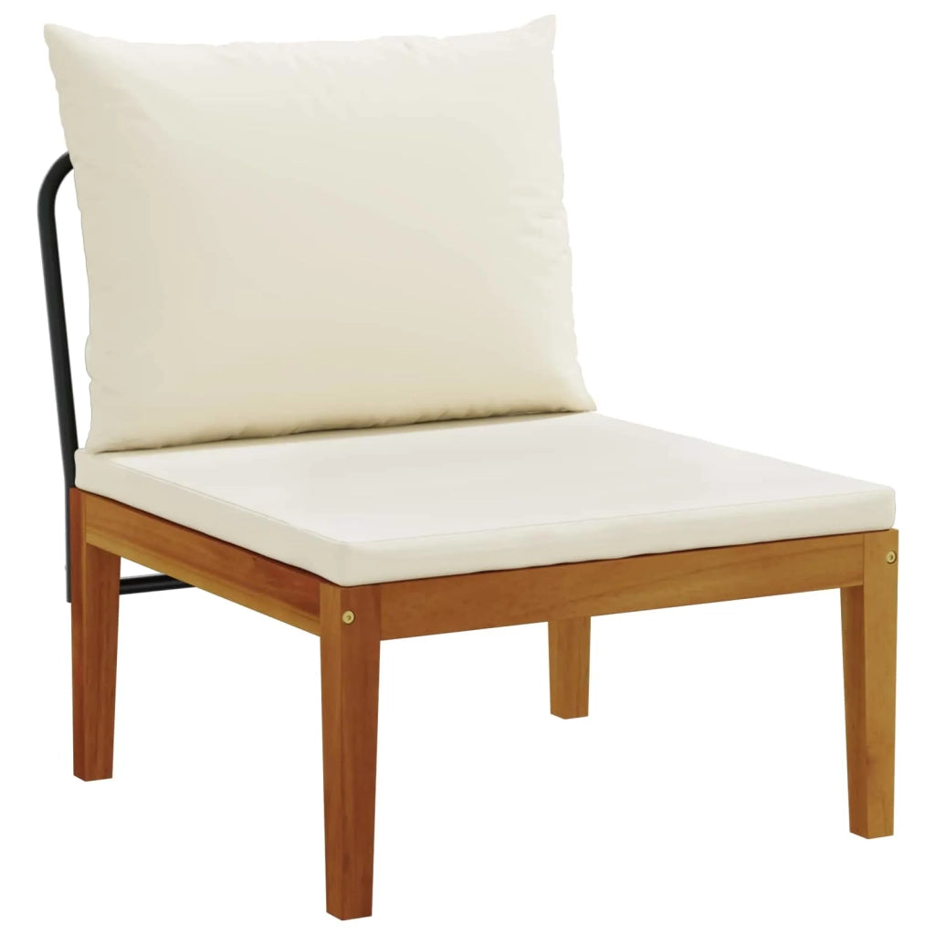 3 pz Set da Giardino con Cuscini Naturale 42022067