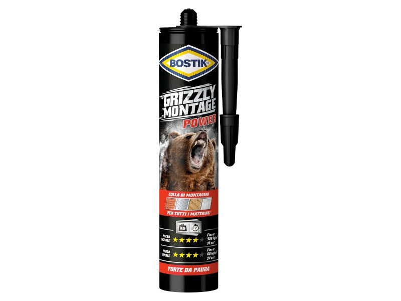 Colla di montaggio grizzly montage power Bostik per tutti i materiali - Cartuccia