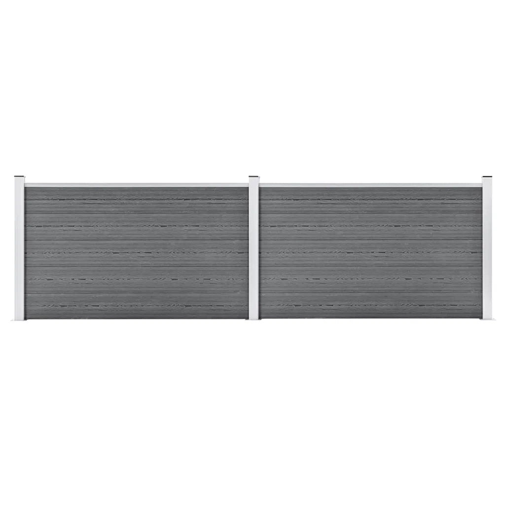 Recinzione da Giardino in WPC 353x106 cm Grigia 3053247
