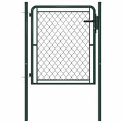 Cancello da Giardino in Acciaio 100x100 cm Verde 144403