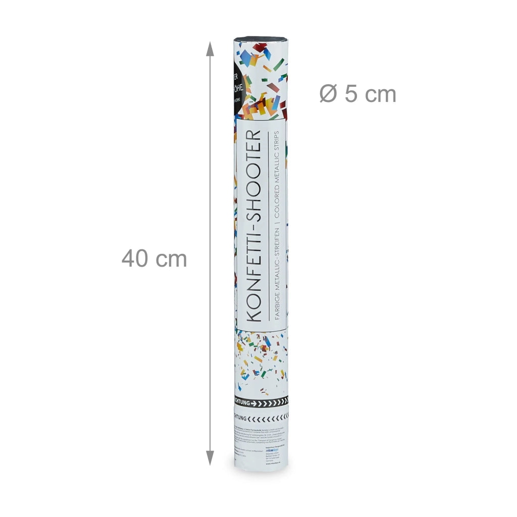Set di 12 cannoni spara coriandoli multicolore festa matrimonio compleanno 40 cm in carta multicolore 13_0012413