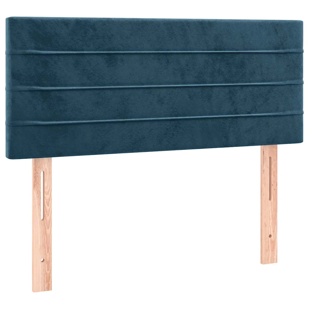 Letto a Molle con Materasso e LED Blu Scuro 100x200 cm 3134451